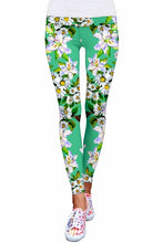 Flower Party Lucy Green Performance Eco Leggings -