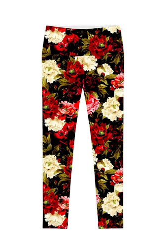 Put Your Crown On Lucy Black Floral Print Leggings