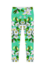 Flower Party Lucy Green Performance Eco Leggings -