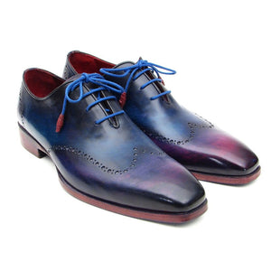 Paul Parkman Men's Blue & Purple Wingtip Oxfords (ID#084VX55)