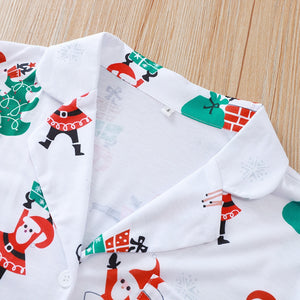 Christmas Matching Family Outfits Cartoon Print