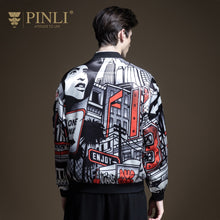 Denim Jacket  Baseball Collar Printed