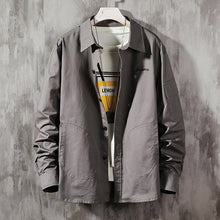 Patchwork Lapel Long Sleeve Shirt/Jacket