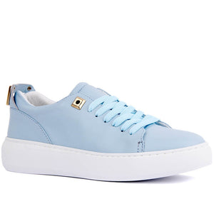 Sail Lakers-Blue Leather Women's Sneaker Casual Shoes