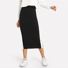 Colorblock Contrast Pencil Skirt