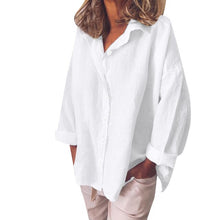 Casual Solid Loose Shirt Blouse