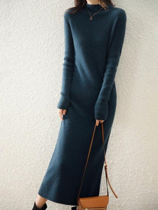 Warm Knitted Dress 100% Pure Merino Wool