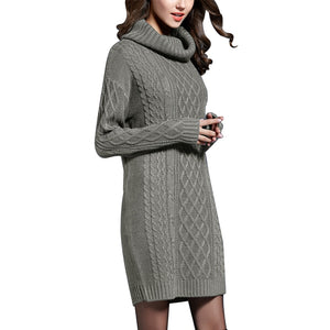 Knitted Turtleneck Dress