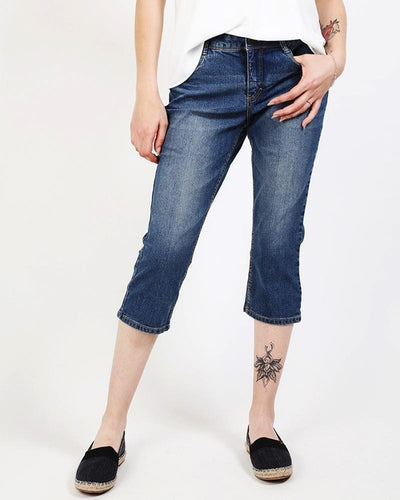 Boyfriend Denim Capri Jeans