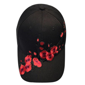 New Plum blossom applique Cap