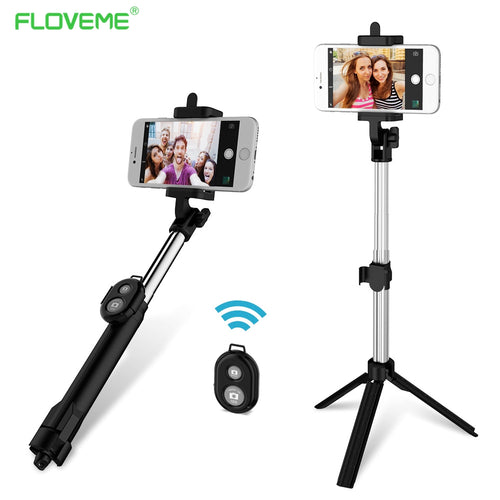 Foldable Mini Selfie Stick+Tripod+Bluetooth Shutter Remote Controller for iPhone Android