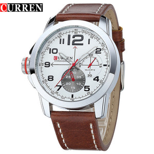 Men's Casual Watch thick Leather band