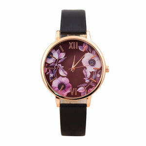 Women's Floral Quartz Watch