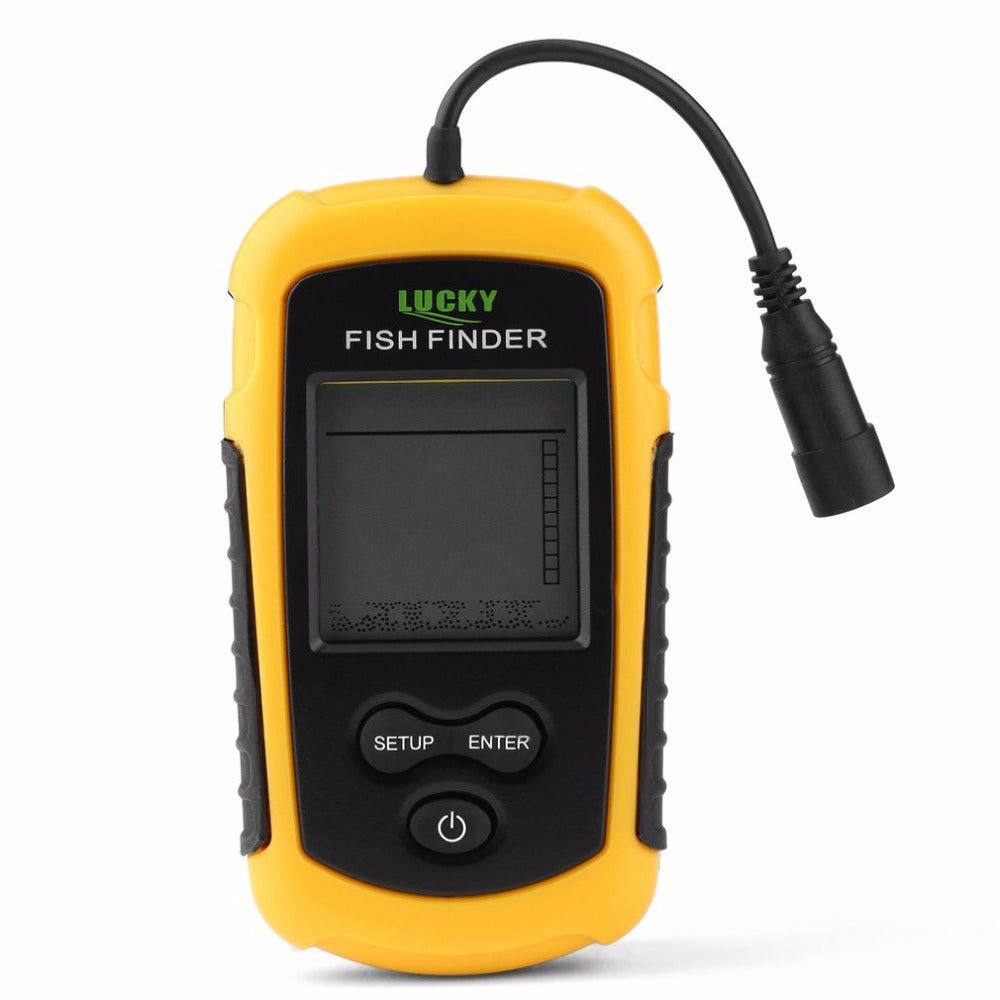 Portable Fish Finder Sonar Sounder Alarm Transducer 0.7-100m