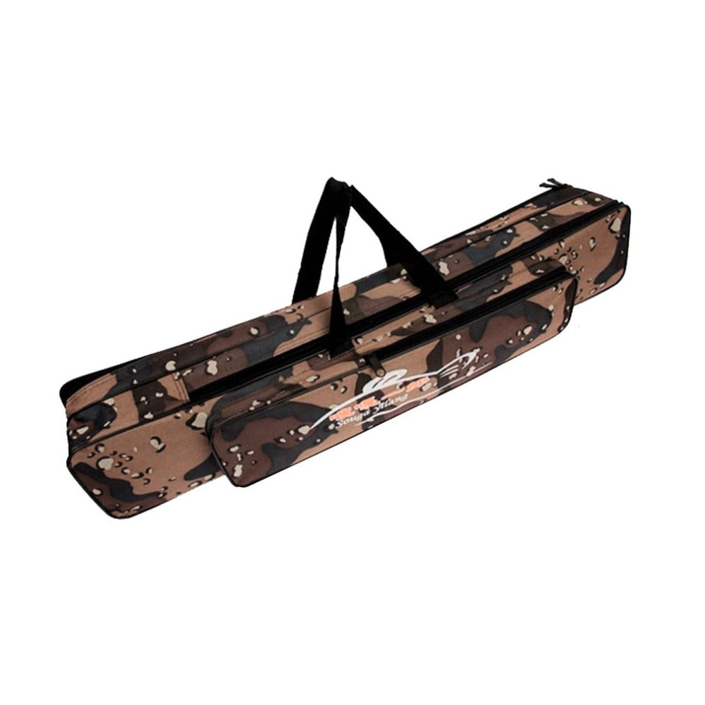 80cm Double Layer Camouflage Fishing Rod Bag Foldable Waterproof