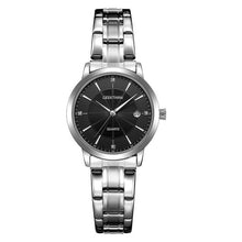 Women's Luxury Black Stainless Steel Quartz Watch