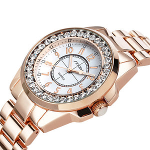 Women's Luxury Fashion Watch Gold Diamond