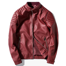PU Leather Jacket Men Casual