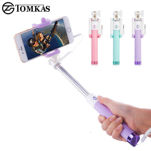 Universal Mini Selfie Stick With Wired Handle