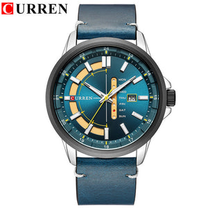 Men's Quartz Watche Blue Fashion Design