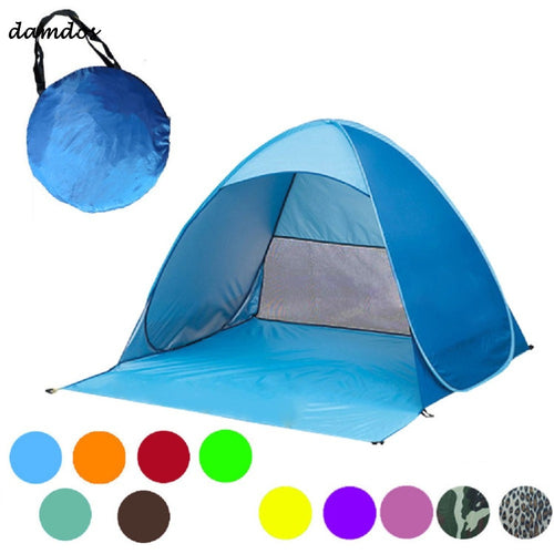 Beach Tent Automatic Pop Up Shade Cabana Portable UV Sun Shelte