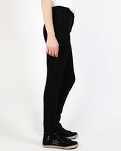 Silver Buttons Black Skinny Jeans