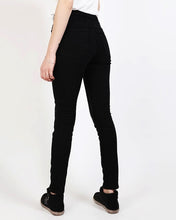 Silver Buttons Black Skinny Jeans